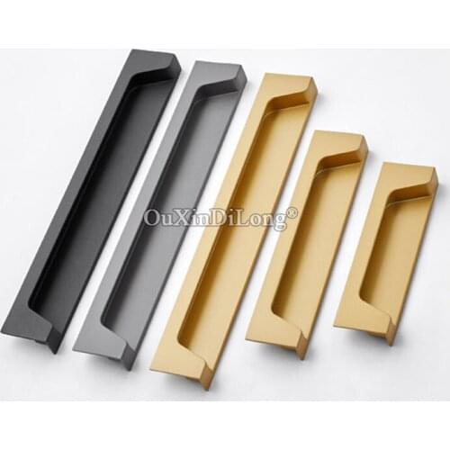Elegant 10PCS European Embedded Hidden Cabinet Door Handles Cupboard Wardrobe Kitchen Drasser Drawer TV Cabinet Pulls Handles