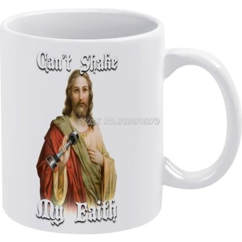 Can't Shake My Faith Coffee Mugs Ceramic Tea Cup Milk Mug Warmer Personalized Friends Birthday Gift Jesus God Faith Bible Lord S