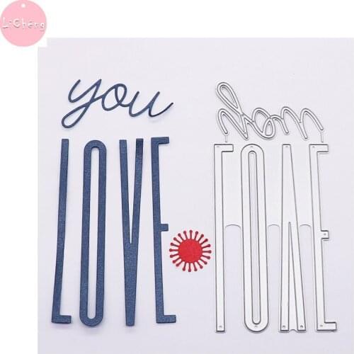 Love Letter Slimline Metal Cutting Dies Scrapbooking Craft Stencils Embossing Folder Mold Clear Stamps and Dies 2020 Card Making