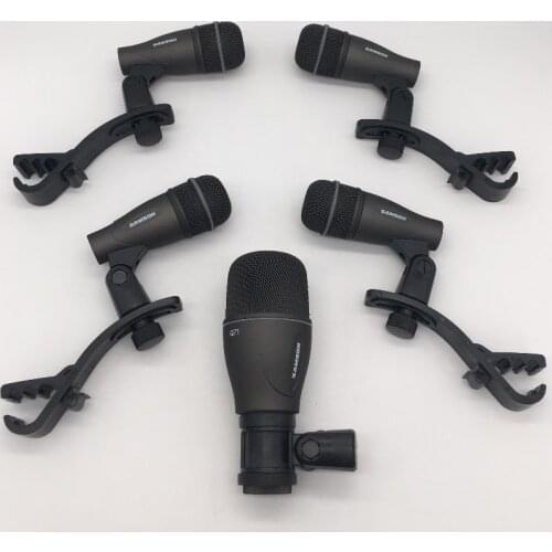 Samson Dk705 5-piece Drum Microphone Kit recording set Q72 Snare Tom/Q71 Drum Mic live performance studio Recording Drum Mic Kit