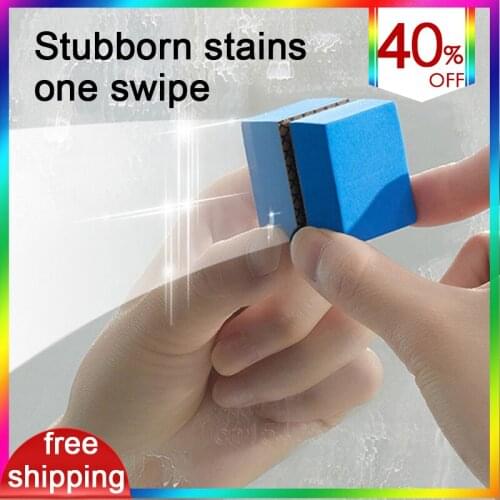 Multifunctional Mirror Wipe Bathroom Glass Cleaner Mirror Cleaning Brush Sponge Magic Wipe Dirt Descaling Without Leaving Marks