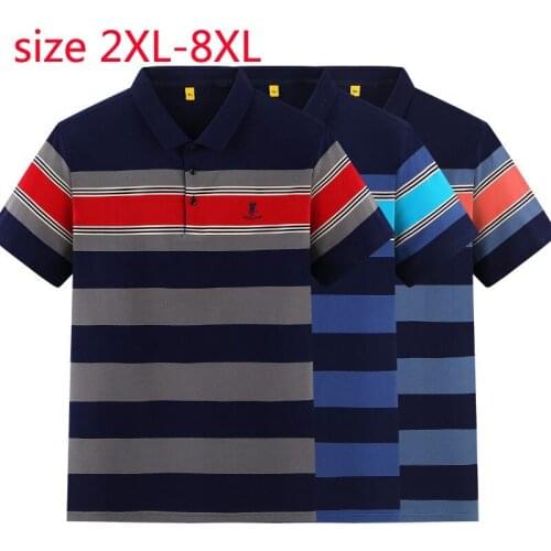 New Arrival Fashion High Quality Summer Men Casual Stripe Short Sleeve Striped Knitted Men T Shirt Plus Size XL-5XL 6XL 7XL 8XL
