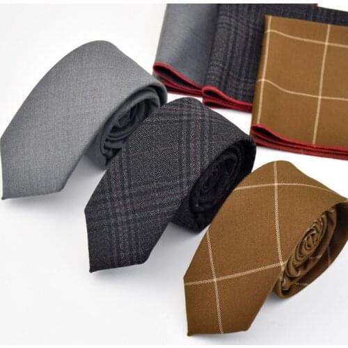 New Fashion Brand Necktie Groom Gentleman Ties Wedding Birthday Party Gifts For Men Gorgeous Plaid Cotton Gravata Slim Arrow Tie