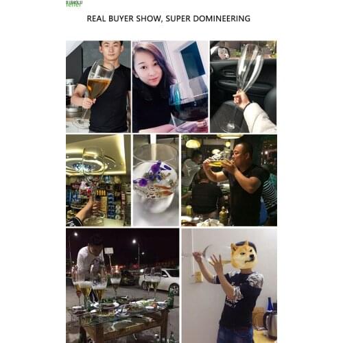 Huge extra large glass large giant large capacity beer glass red wine glass goblet glass hero cup, cup