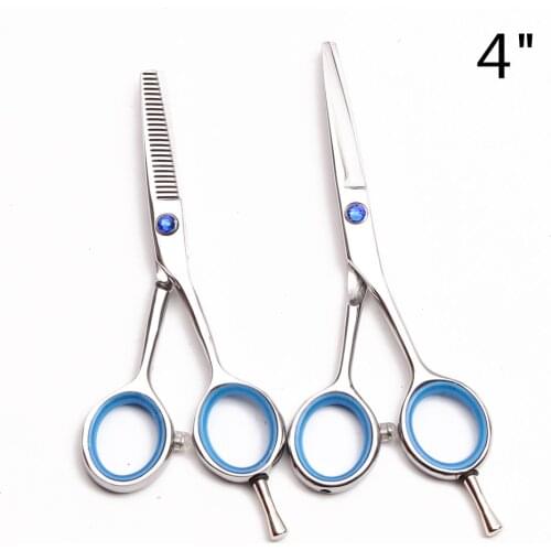 C1117 4'' Engrave Logo 440C Professional Hair Scissors Salons Barber Scissors Cutting Shears Thinning Scissors Hairstylist Tools