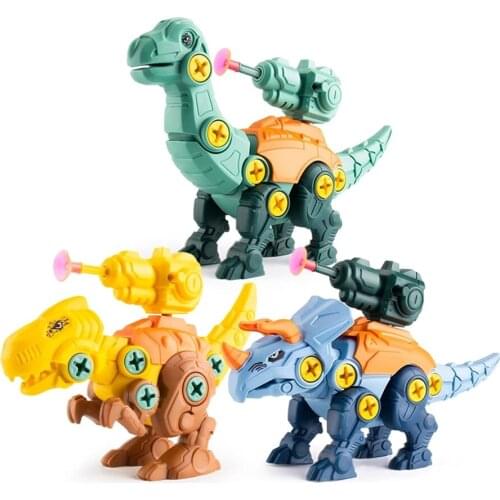 DIY Disassembly Assembly Dinosaur Toy Set Screw Nut combination Assembling Dinosaur Model Educational toy for children kids Toy