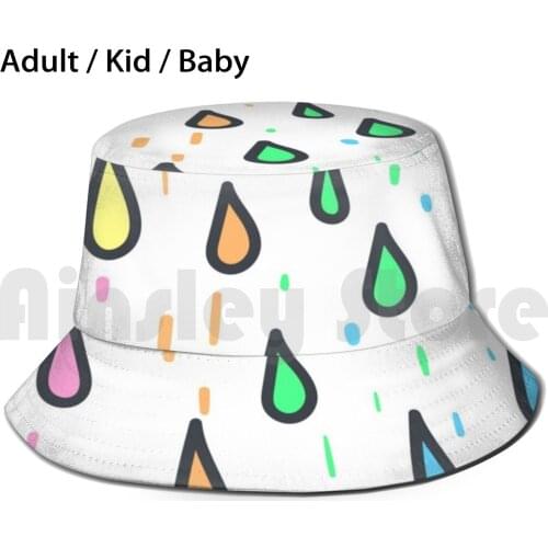 Cloud Rainbow Unicorn Rain Sun Hat Foldable UV Protection Cloud Rainbow Unicorn Rain Unicorn Hare Rabbit Bunny