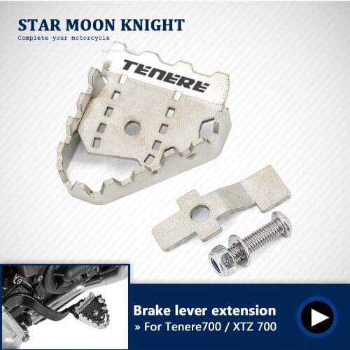 FOR YAMAHA TENERE 700 Tenere700 XTZ 700 T700 Motorcycle Accessories Brake Lever Extension Pedal Step Tip Plate Enlarge Extender