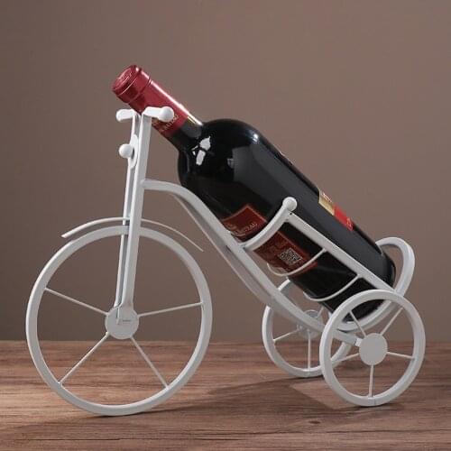 Vintage Decorative Metal Bicycle 1 Bottle Tabletop Countertop Wine Holder D109