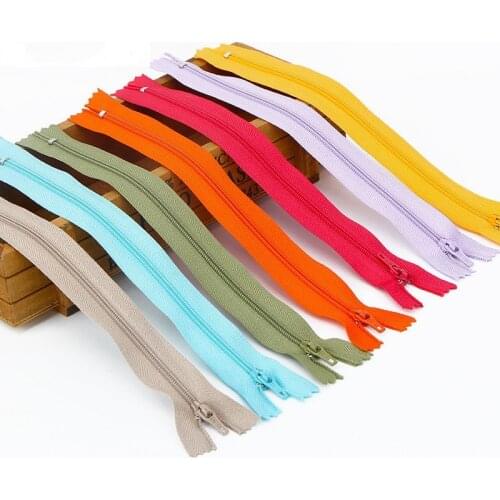 1/10pcs 20cm Close-End Resin Zippers Nylon Pull Ring Zipper Head DIY Sewing Handwork Bag Garment Accessory Multi Colors
