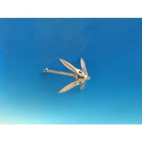 13lb 6Kg Boat Anchor Folding Boat Grapnel Anchor Galvanized Iron Marine Instrument