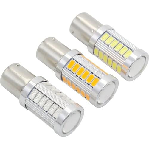 2Pcs BA15S P21W 1156 LED Car Reverse Bulb Parking Lamp 33SMD 5630 Auto Tail Brake Light Turn Signal