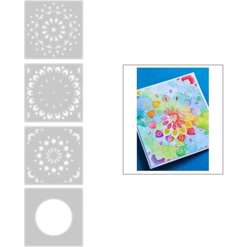 2020 New Square Background Layering Metal Cutting Dies For DIY Pattern Embossing Making Layered Card Paper Scrapbooking NO Stamp