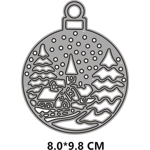 2021 New Christmas Snow Scene Cutting Dies DIY Scrapbooking Embossing Paper Photo Frame Stamps Crafts Template Mould Stencils