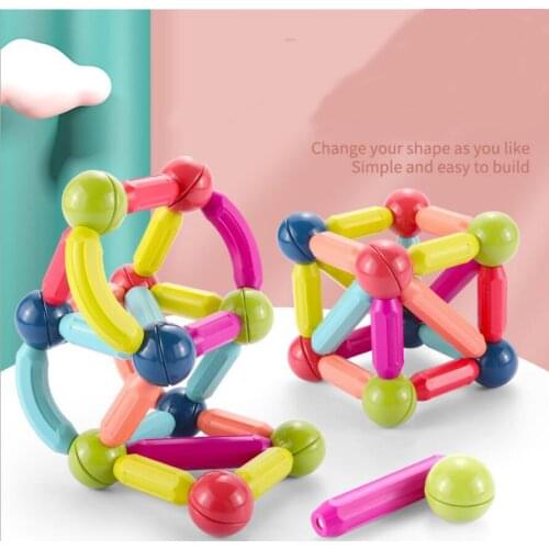 25-78pcs Big Size Funny Magnetic Building Blocks Sticks Set Educational Toy for Kids Children Birthday Christmaetic Toy Bricks