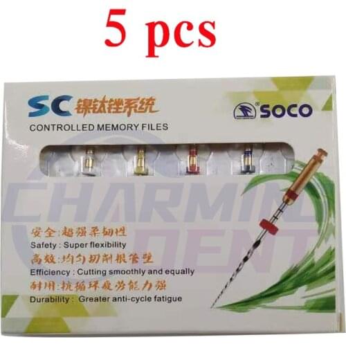 5Pcs Dental Endodontic Instrument SOCO COXO SC Rotary Endo File Niti Memory Super Roots Canal Files Endomotor File Engine Reamer