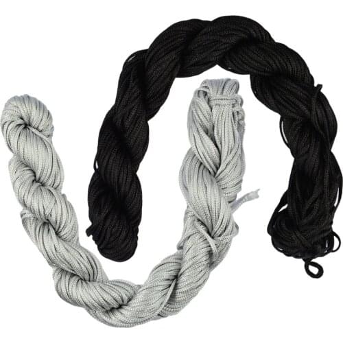 60 Meters 1mm Multicolor Kumihimo Nylon Braided Cord Thread Bracelet Supply