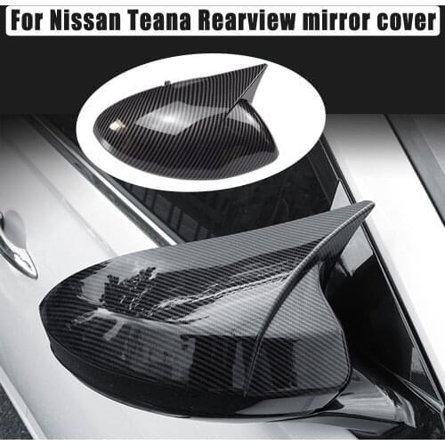Carbon Fiber Side Wing Car Rearview Mirror Cover Cap Rear Mirror Shell ABS Car Accessories For Nissan Teana 2019-20 Replacement