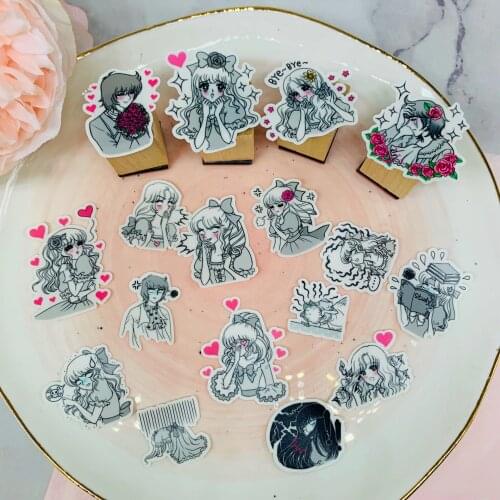 40 pcs creative cute anime girls clip art / stickers / DIY art photo album