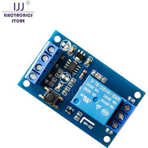 12V single button bistable switch Bi-stable relay module Car modification switch One-button start-stop self-locking