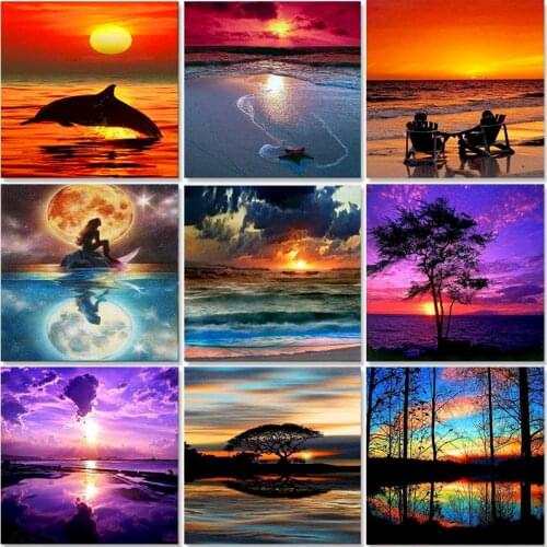 GATYZTORY Paint By Numbers For Adults Kids Seaside DIY HandPainted Oil Painting Landscape Picture Home Wall Decor Gift 60x75cm