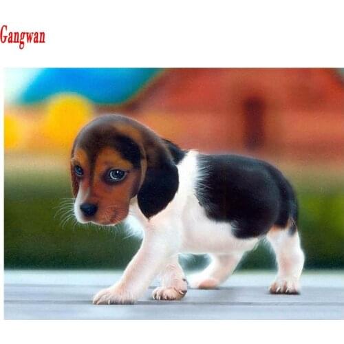 Jack russell terrier diamond embroidery cross stitch cute dog diamond mosaic rhinestone picture diamond painting puppy decor