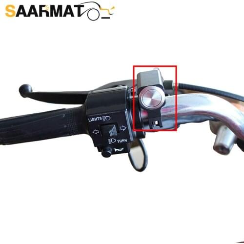 Motorcycle Switches Button Motorbike 22mm Handlebar Mount Headlight Hazard Brake Fog Light Power ON-OFF With Indicator Light