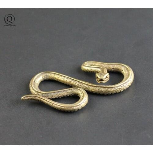 Brass Snake Pendants Vintage Various Styles Keychain Hanging Jewelry Metal Zodiac Animal Figures Car Key Chain Keyring Accessory