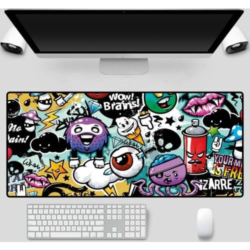 Mairuige Animated Mouse Pad Colorful Graffiti Game Console Accessories Computer Notebook Office Keyboard Mouse Pad Gaming Desk