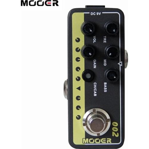 Mooer M002 UK Gold 900 Electric Guitar Effects Pedal Delay Reverb Accessories High Gain Tap Tempo Bass Preamp Amp Simulator