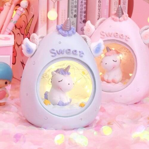 Cartoon Animal Unicorn Wings Glowing Star Light Decorative Light Girl Gift Home Bedroom Party Birthday Wedding Decoration