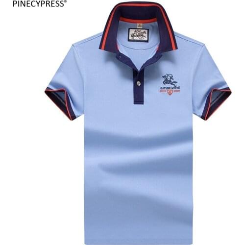 95% Cotton 5% Spandex Anti-pilling Men Polo-Shirt Fashion Casual Summer Male T Shirt Embroidery Man Short Sleeve Polo Shirt