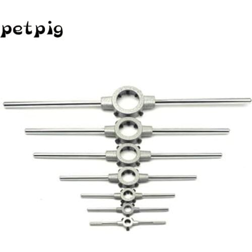 Petpig Die Set Wrench Steel Circular Die Handle Hand Tools for Dies Threading Tools Metal Workpiece Thread Maker