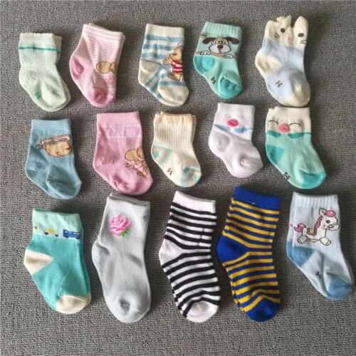 Winter Spring Hot 5Pairs Baby Kids Cute Cartoon Socks Newborn Infant Toddler Soft Cotton Sock Comfortable Ankle Socks For 0-3Y