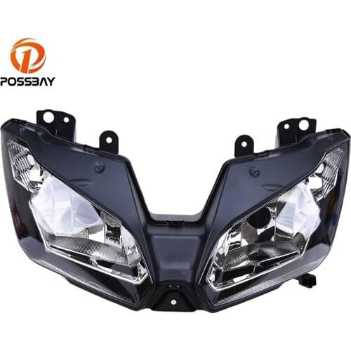 POSSBAY Motorcycle Accessories Headlights Head Light Case Assembly For Kawasaki NINJA 300 2013 2014 2015 Headlight Lens Bicycle