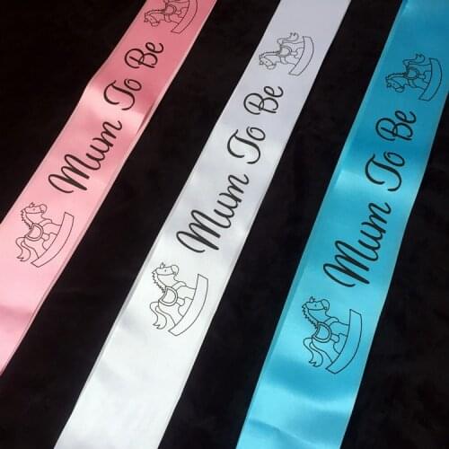 Footprint Mum To Be Sash Baby Boy Girl Baby Shower Decoration Sash Newborn Party Decoration Pregnant Mom Favor Gifts