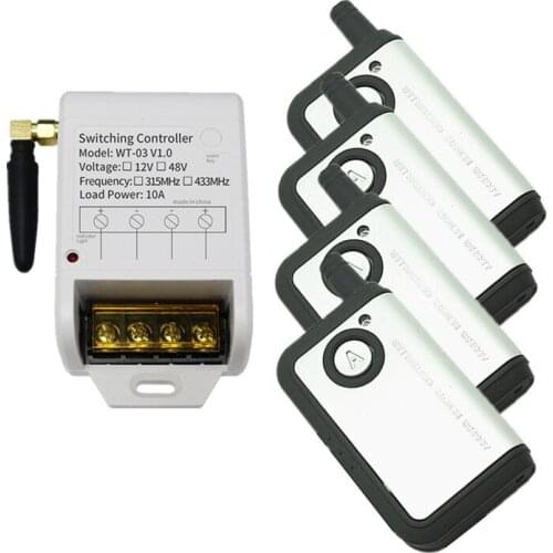 DC12V 24V 36V 48V 30A 1CH Radio Controller RF Wireless Relay Remote Control Switch 315 MHZ 433 MHZ Transmitter+ Receiver