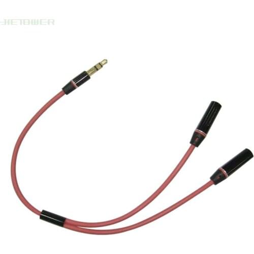 Splitter Cable 3.5 Mm 1 Male To 2 Dual Female Audio Cable For Earphone Headset Headphone MP3 MP4 Stereo Plug Microphone Adapter