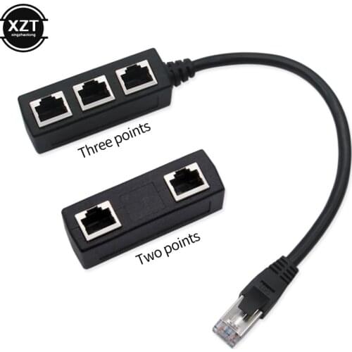 RJ45 Splitter LAN Ethernet Network RJ45 Connector Splitter Adapter Cable for Networking Extension 1 Male to 2/3 Female adapter