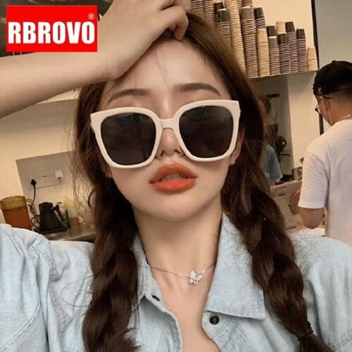 RBROVO Retro Square Sunglasses Women 2021 Oversized Eyeglasses Women/Men High Quality Glasses Women Mirror Lentes De Sol Mujer