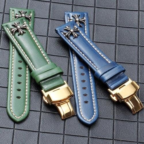 Genuine Leather Watch Bracelet high quality Women Men personality Fashion Watch Band 18mm 20mm 22 For Panerai Fossil Watchband