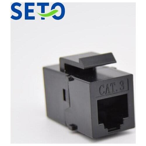 SeTo RJ11 Cat3 Black Telephone Module RJ11 Phone Connector Keystone For Wall Plate Socket