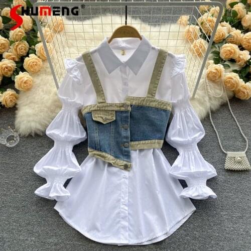 Shumeng Womens Denim Shirts