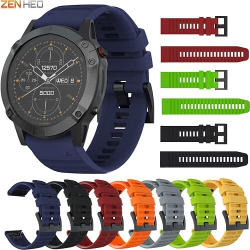 22mm 26mm Silicone Strap Quick Release Watchband For Garmin Fenix 6 6X/5X/Fenix 3 3 HR Watch Band For Garmin Forerunner 945 935