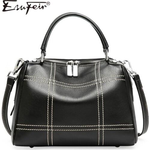 100% Genuine Leather women Handbag Crossbody Bag Soft Real Cow Leather Women Shoulder Bag Fashion Purse Tote bags for women 2018