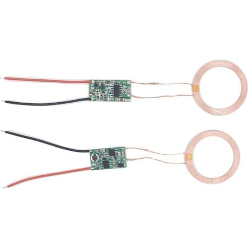 Taidacent 12V Input Wireless Charger 5V 800mA Inductive Charging PCB Set Induction Charging PCB for Wireless Power Bank Battery