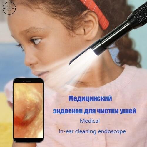 HD Endoscope In-Ear CleaningSpoon Mini Camera Ear Picker Visual Endoscope Inspection Otoscope Android Type-c Computer Эндоскоп