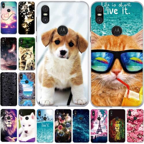 Back TPU Cover For Motorola Moto One Phone Case Pattern For Motorola P30 Play Cover Silicone Bag For Moto One Protective Funda