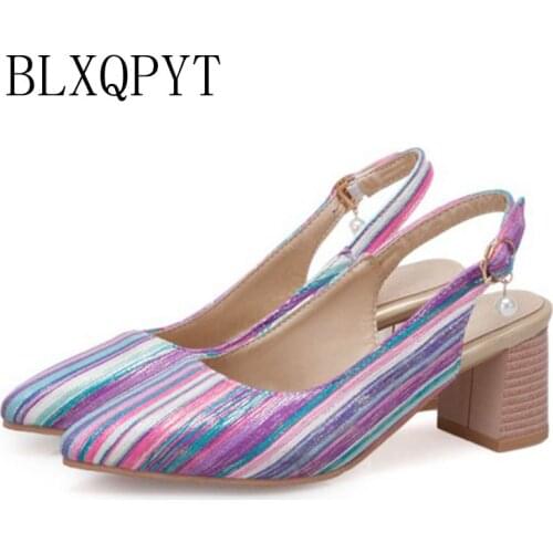 BLXQPYT Real Sandalias Mujer Big Size 32-50 Shoes Women Sandals High Heels Sapato Feminino Summer Style Chaussure Femme T351
