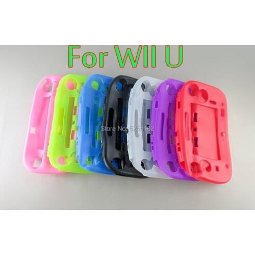 1pc Silicone case Soft Rubber Full Body Protector For Wii U Gel Case Cover Skin Shell for Nintend WiiU Gamepad Controller